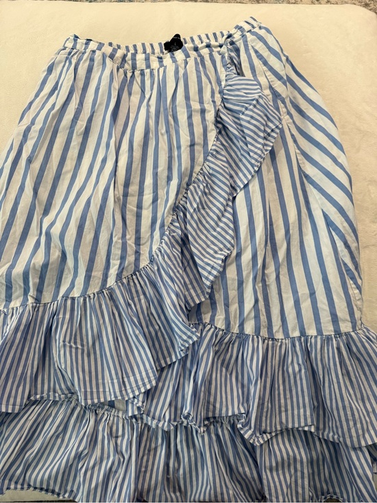 Who What Wear Dresses & Skirts - Who What Wear Blue and White Striped Skirt Size Large E01